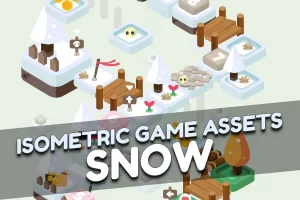 雪地等距游戏素材：构建完整RPG冒险地图