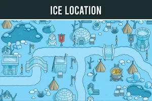 冰霜俯视2D瓦片集：构建神秘冰雪世界的环境素材