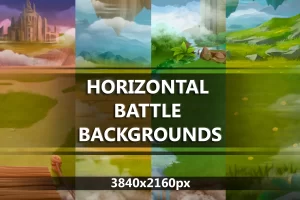 RPG 2D竞技场战斗游戏素材包：四大独特战场