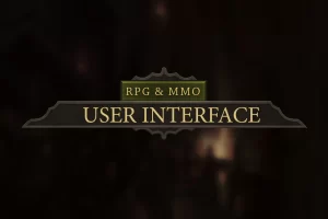 RPG与MMO用户界面素材：黑暗奇幻风格游戏UI元素集