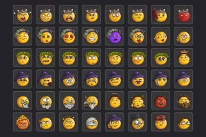 Emoji矢量游戏图标集：48个256×256表情角色