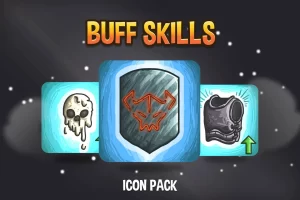 Buff技能RPG图标包：角色能力增强矢量素材