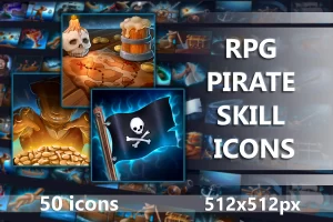 RPG海盗技能图标集：打造独特航海冒险世界