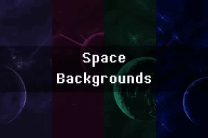 极简像素太空背景合集：4款星际场景助力游戏开发