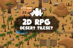 2D RPG沙漠主题地图素材包