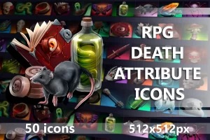 RPG死亡属性游戏512×512图标集