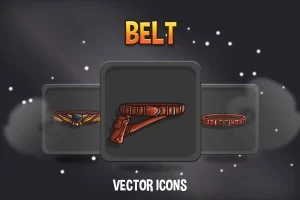Belt Game Icons 腰带游戏图标素材集