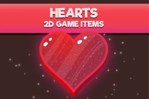 Love Hearts 2D游戏素材：20颗明亮爱心
