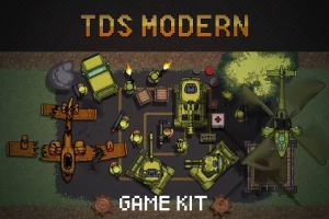 TDS Modern: 像素军事游戏素材包，含士兵、载具、武器与GUI