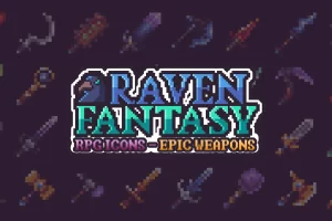 史诗武器像素艺术RPG图标包
