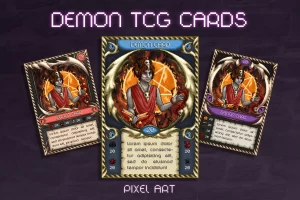 恶魔TCG卡牌像素艺术素材包