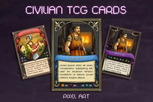 NPC任务TCG卡牌像素艺术素材包