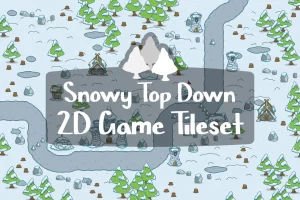 雪景俯视2D游戏瓦片集：中世纪幻想RPG与塔防素材