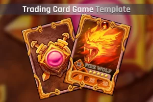 TCG卡牌模板包：明亮多彩设计，适合奇幻项目
