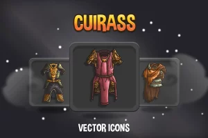 Cuirass RPG图标包：48款中世纪奇幻铠甲素材