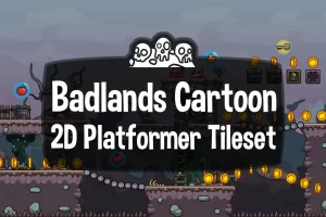 Badlands Cartoon 2D游戏地图瓦片素材集