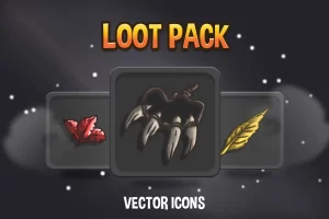 Loot Vector Icons Pack：RPG与MMORPG战利品图标素材