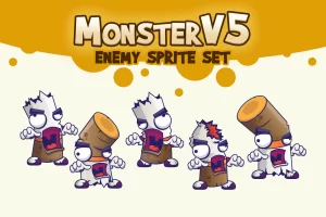 Monster V5角色精灵：Spine动画矢量素材