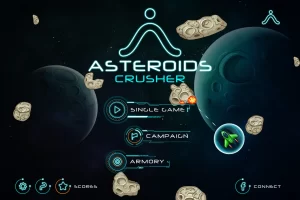 Asteroids Crusher 2D游戏素材包：太空战机与武器合集
