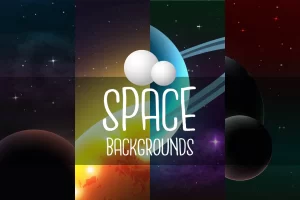 太空视差背景素材包：4款高质量矢量星空背景