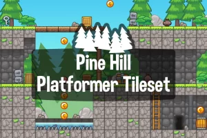 Pine Hill平台游戏2D瓦片素材包